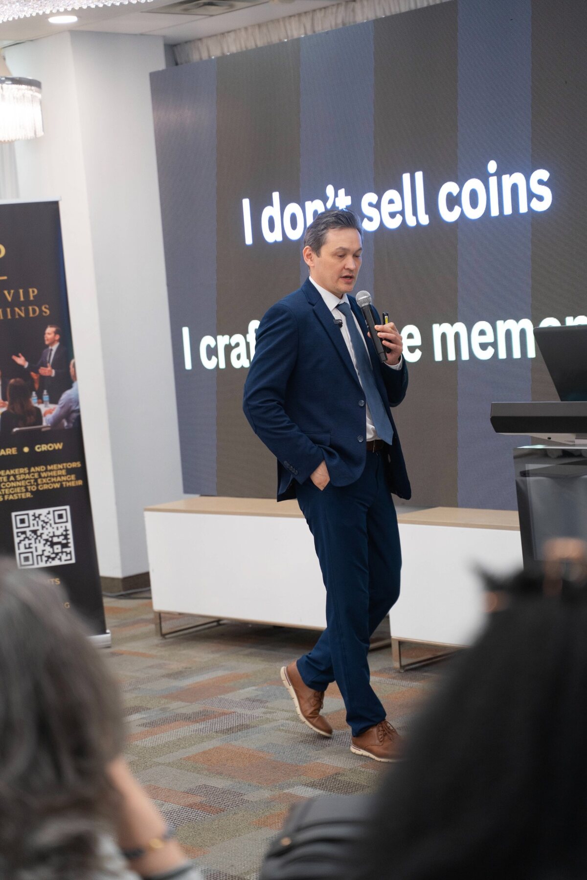 Artur Ishkaev speaking at a business event
